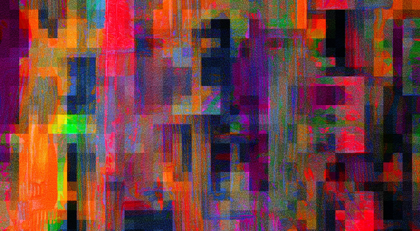 A pixelated colorful abstract image.